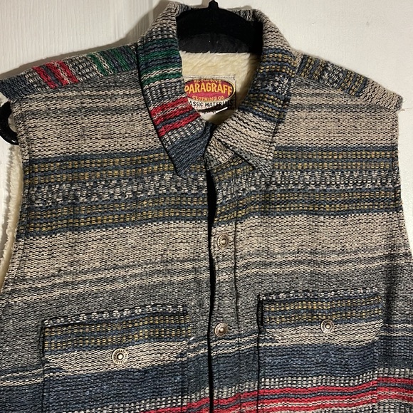 Exclusive Paragraff clothing Co wool blend Sherpa lined Size Large long vest - Picture 2 of 12